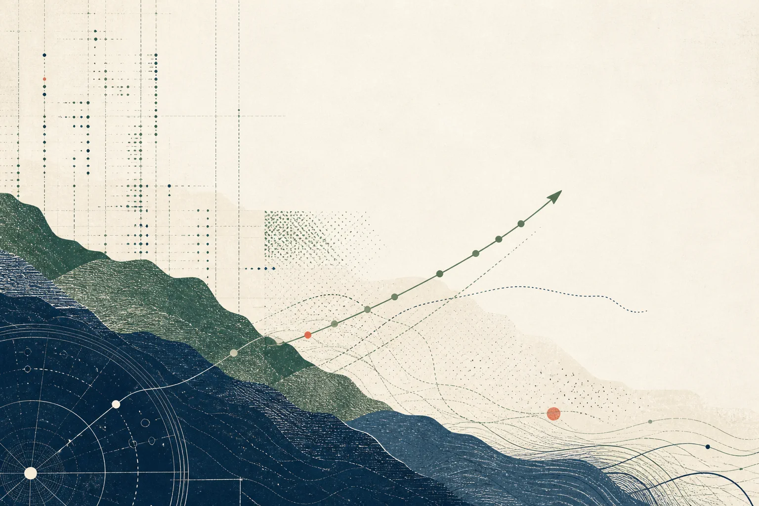 Abstract scientific trajectories and layered research traces